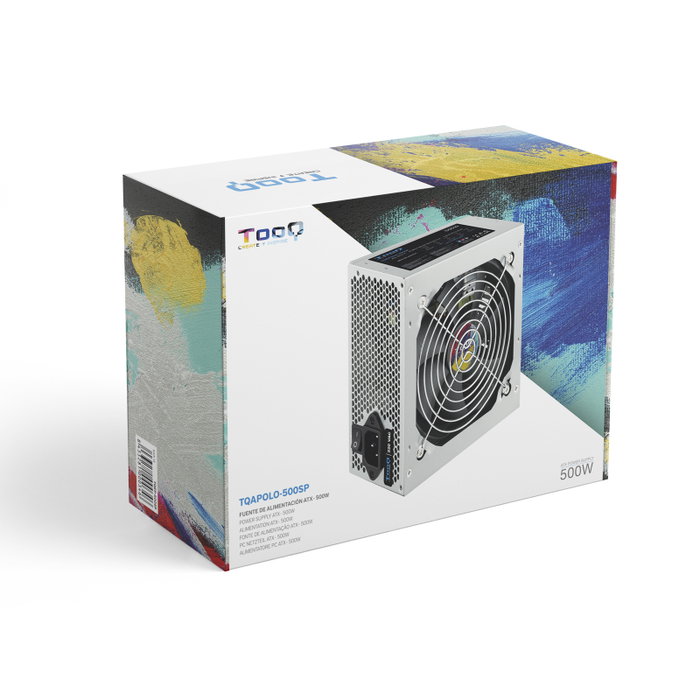 Tooq Fuente de Alimentación TQAPOLO-500SP ATX 500W Plata Tooq Fuente de Alimentación TQAPOLO-500SP ATX 500W Plata