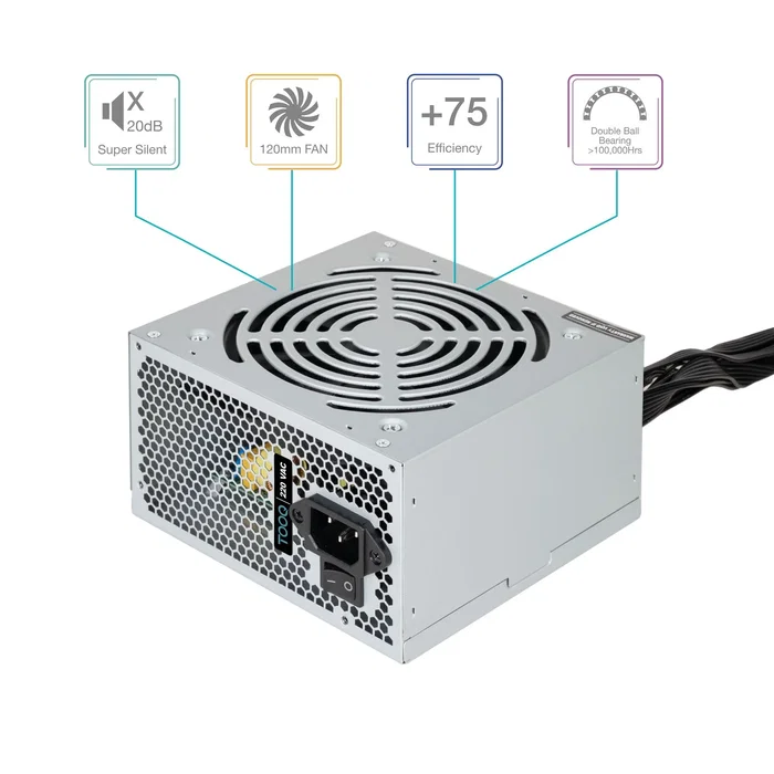 Tooq TQAPOLO-500SP 500W ATX Plata