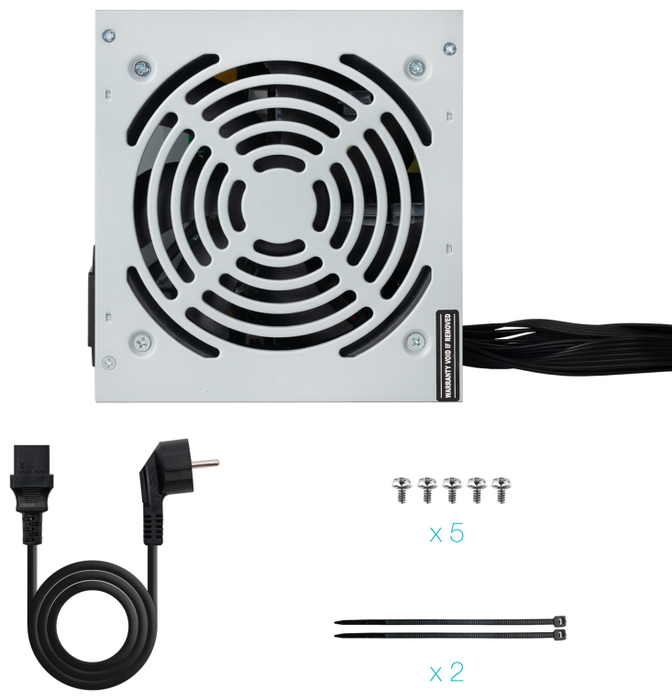 Tooq Fuente de Alimentación TQAPOLO-500SP ATX 500W Plata Tooq Fuente de Alimentación TQAPOLO-500SP ATX 500W Plata