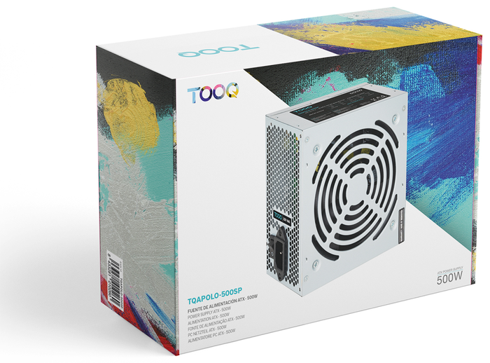 Tooq Fuente de Alimentación TQAPOLO-500SP ATX 500W Plata Tooq Fuente de Alimentación TQAPOLO-500SP ATX 500W Plata