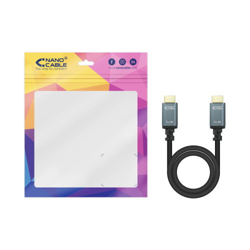 Nanocable Cable HDMI 2.1 IRIS 8K 1.5 m Negro
