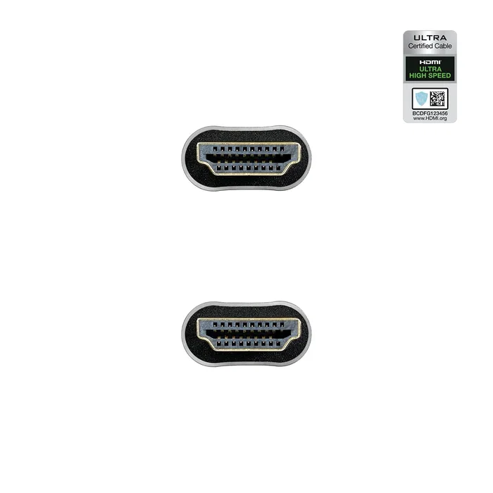 Nanocable 10.15.8101 Cable HDMI 2.1 Ultra High Speed Certificado, 8K 60Hz 4K 120Hz, 48 Gbps, eARC, HDR, Macho-Macho, 1 m, Negro Nanocable 10.15.8101 Cable HDMI 2.1 Ultra High Speed Certificado, 8K 60Hz 4K 120Hz, 48 Gbps, eARC, HDR, Macho-Macho, 1 m, Negro
