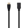 Nanocable Cable HDMI 2.0 1 m Macho Hembra Alta Velocidad 18 Gbps 4K HDR 3D Audio Digital Negro