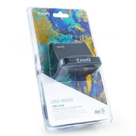 TooQ Lector DNI TQR-220B Lector Tarjetas Inteligentes DNIe USB 2.0 Negro Compatible PC MAC