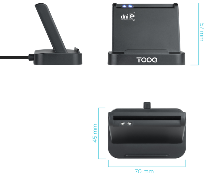 Tooq TQR-220B Lector de Tarjetas Inteligentes DNIe VISION USB 2.0 Negro Tooq TQR-220B Lector de Tarjetas Inteligentes DNIe VISION USB 2.0 Negro