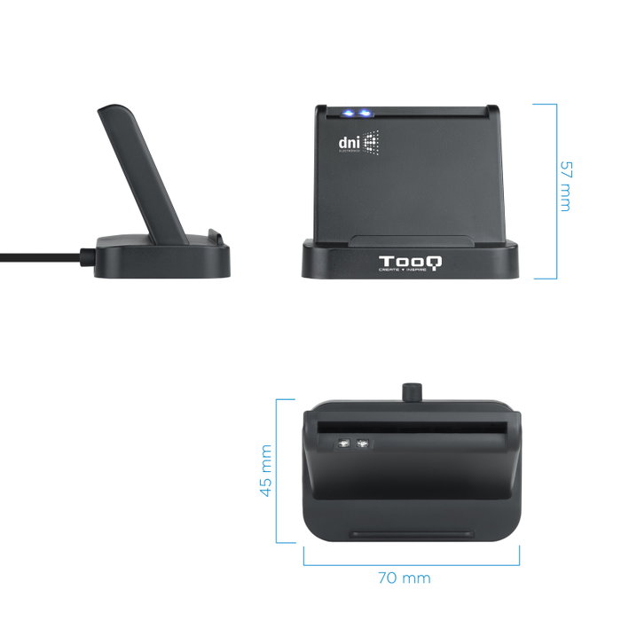 Tooq TQR-220B Lector de Tarjetas Inteligentes DNIe VISION USB 2.0 Negro Tooq TQR-220B Lector de Tarjetas Inteligentes DNIe VISION USB 2.0 Negro