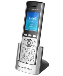 Grandstream WP820 Teléfono VoIP Inalámbrico con Bluetooth y Android | 2 Líneas, Pantalla LCD 2.4", WiFi | Plata y Negro