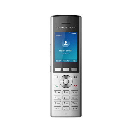 Grandstream WP820 Teléfono VoIP Inalámbrico con Bluetooth y Android | 2 Líneas, Pantalla LCD 2.4", WiFi | Plata y Negro
