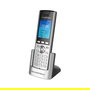 Grandstream WP820 Teléfono VoIP Inalámbrico con Bluetooth y Android | 2 Líneas, Pantalla LCD 2.4", WiFi | Plata y Negro