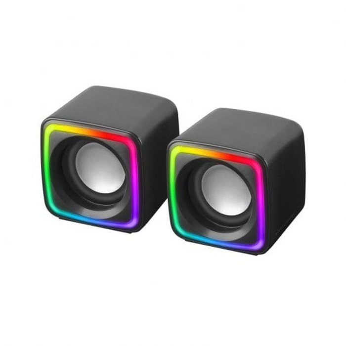 Mars Gaming MSCUBE Altavoces Gaming RGB 8W Negros