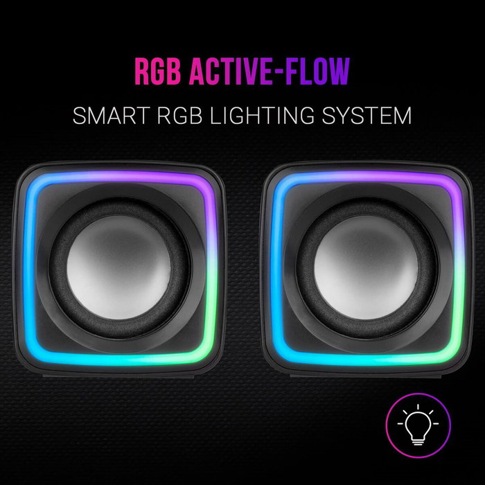 Mars Gaming MSCUBE Altavoces Gaming RGB 8W Negros