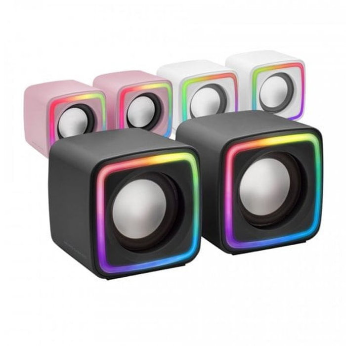 Mars Gaming MSCUBE Altavoces Gaming RGB 8W Negros