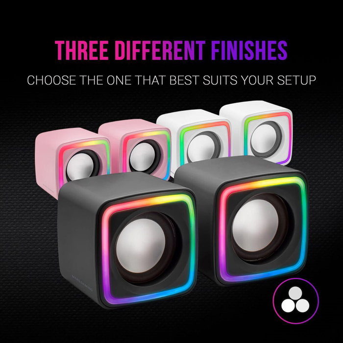 Mars Gaming MSCUBE Altavoces Gaming RGB 8W Negros