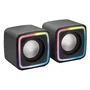 Mars Gaming MSCUBE Altavoces 2.0 8W Gaming con Iluminación RGB Active-Flow, DSP, USB, Color Negro, Blanco o Rosa, Compactos 73x73x66 mm