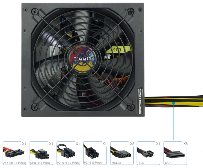 TOOQ TQAPOLO-600SP 600W PFC Activo Negro