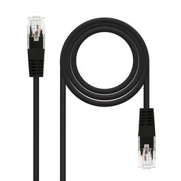 NANOCABLE CABLE RED LATIGUILLO CAT.6 UTP AWG24 NEGRO 30 CM
