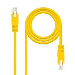 NANOCABLE CABLE RED LATIGUILLO CAT.6 UTP AWG24 AMARILLO 30CM