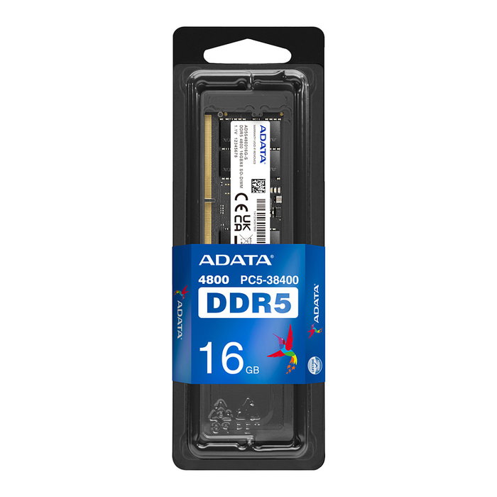 ADATA Premier DDR5 16 GB 4800 MHz SO-DIMM AD5S480016G-S ADATA Premier DDR5 16 GB 4800 MHz SO-DIMM AD5S480016G-S