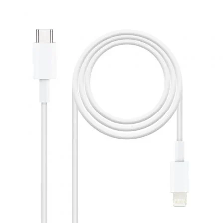 Nano Cable 10.10.0600 Cable USB Tipo-C Macho a Lightning Macho 50cm Blanco Nano Cable 10.10.0600 Cable USB Tipo-C Macho a Lightning Macho 50cm Blanco