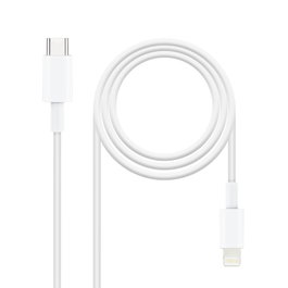 NANOCABLE Cable Lightning a USB-C, 50 cm, 0,5 m, Lightning, USB C, Macho, Macho, Blanco