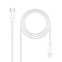 Nanocable Cable Lightning a USB-C, 50 cm, Blanco