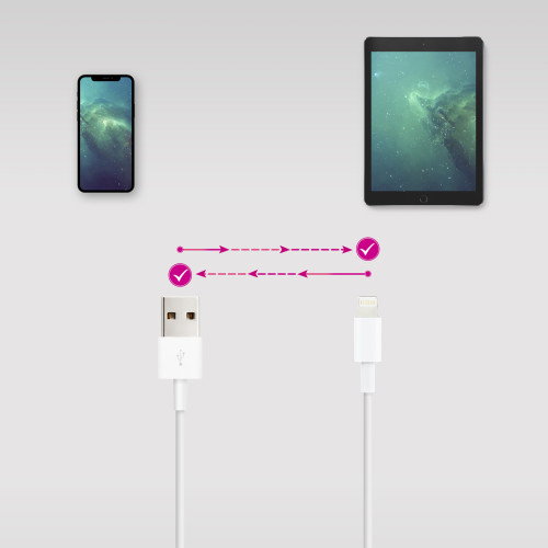 Nanocable Cable Lightning a USB-A Blanco 50 cm