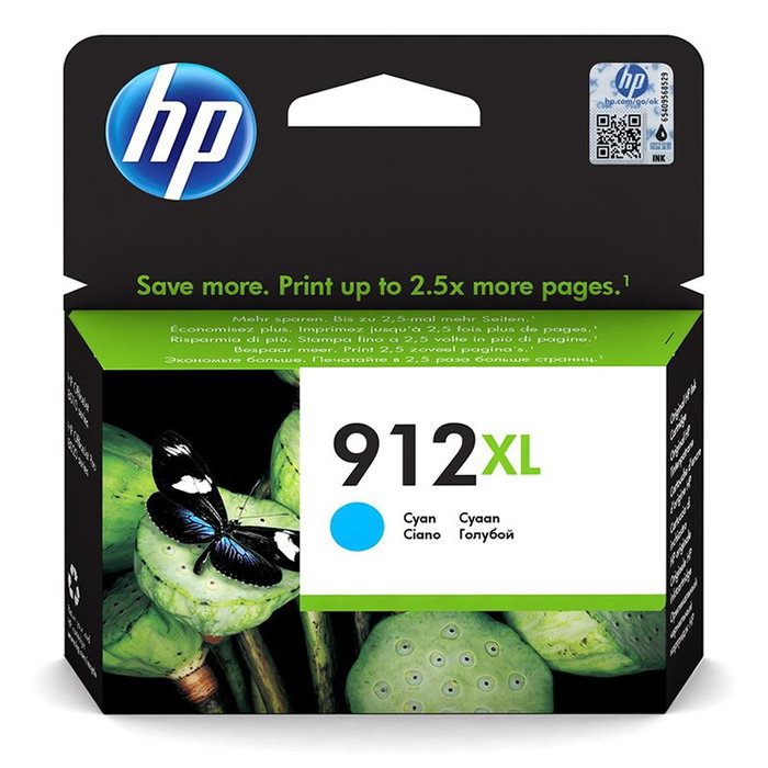HP Cartucho de Tinta Original 912XL Cian Alta Capacidad (XL) HP Cartucho de Tinta Original 912XL Cian Alta Capacidad (XL)