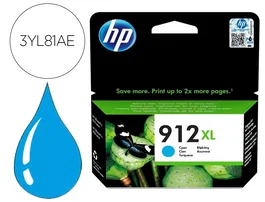 HP Cartucho de tinta 912XL Cian de alta capacidad
