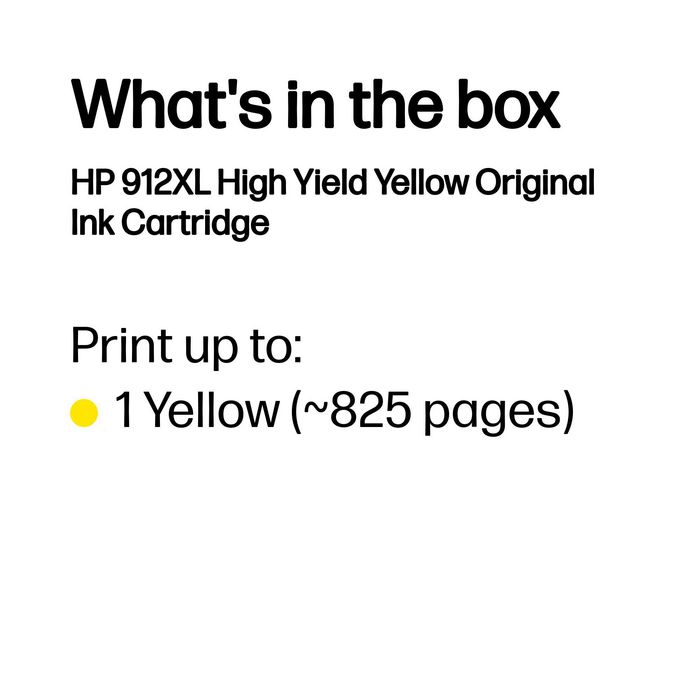 HP Cartucho de tinta Original 912XL Amarillo Alta Capacidad
