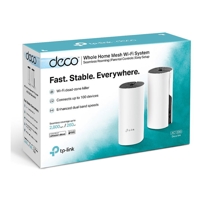 TP-Link Deco M4 AC1200 Sistema Mesh Wi-Fi Completo Hogar (2 unidades)