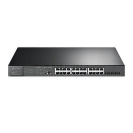 TP-LINK Switch administrable Gigabit con PoE+ TL-SG3428XMP de 24 puertos y 4 SFP+, Negro