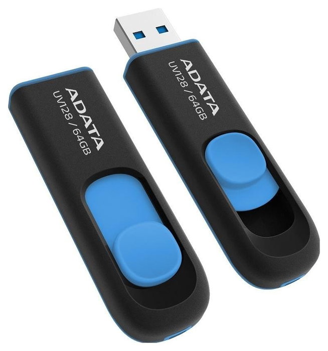Adata UV128 64GB Negro/Azul Adata UV128 64GB Negro/Azul