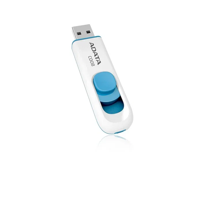 ADATA C008 Pendrive USB Flash Drive 64GB USB 2.0 Tipo A, Diseño Deslizante Sin Tapa, Blanco o Azul, Capacidad 64 GB ADATA C008 Pendrive USB Flash Drive 64GB USB 2.0 Tipo A, Diseño Deslizante Sin Tapa, Blanco o Azul, Capacidad 64 GB