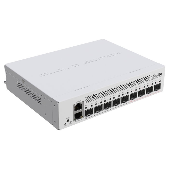 Mikrotik CRS310-1G-5S-4S+IN Cloud Router Switch con CPU 800 MHz, 256 MB RAM, 4x SFP+, 5x SFP, 1x GbE LAN