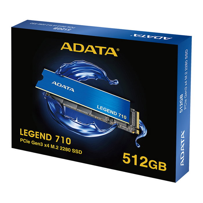 ADATA SSD Legend 710 512 GB M.2 PCIe NVMe 3D NAND - Lectura 2400 MB/s, Escritura 1000 MB/s