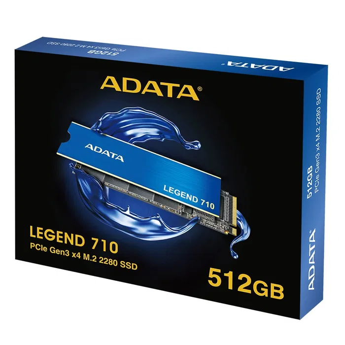 ADATA LEGEND 710 SSD M.2 512GB PCIe Gen3 x4 NVMe 1.4 - Lectura 2400MB/s, Escritura 1000MB/s
