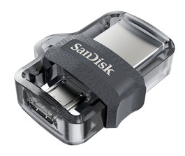 SanDisk Ultra Dual Drive m3.0 128GB Gris/Plata