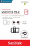 SanDisk Ultra Dual Drive m3.0 128GB Gris/Plata