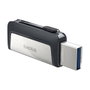 SanDisk Ultra Dual Drive USB 64 GB USB Type-C / USB Type-A Negro, Plata
