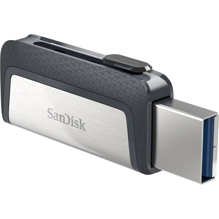 SanDisk Ultra Dual Drive USB Type-C 64GB, Pendrive USB 3.2 Gen 1 (3.1) con conector dual USB-A y USB-C, velocidad 150 MB/s, color Negro/Plata, modelo SDDDC2-064G-G46