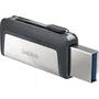 SanDisk Ultra Dual Drive USB Type-C 64GB, Pendrive USB 3.2 Gen 1 (3.1) con conector dual USB-A y USB-C, velocidad 150 MB/s, color Negro/Plata, modelo SDDDC2-064G-G46