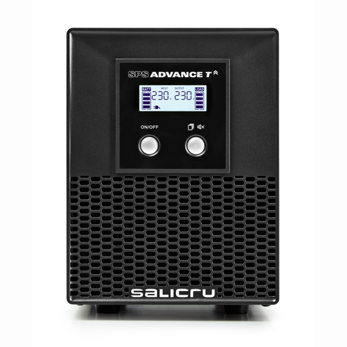 Salicru SPS 850 ADV T - SAI/UPS de 850VA/595W, Tecnologia Line-Interactive con Salida Senoidal Pura, Formato Torre, 6 Tomas IEC, USB y RS-232, Compatible con APFC