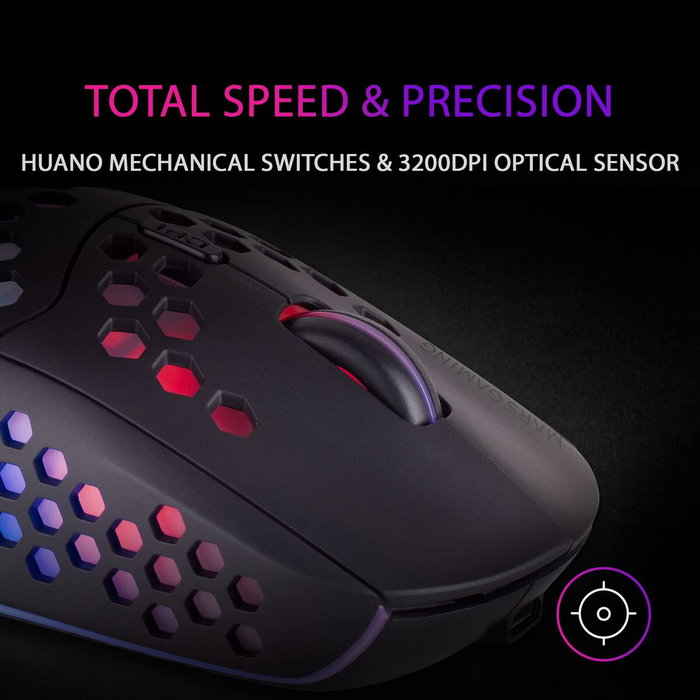 Mars Gaming MMW3 Ratón Gaming Inalámbrico Negro