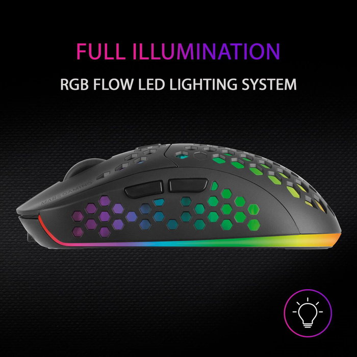 Mars Gaming MMW3 Ratón Gaming Inalámbrico Negro