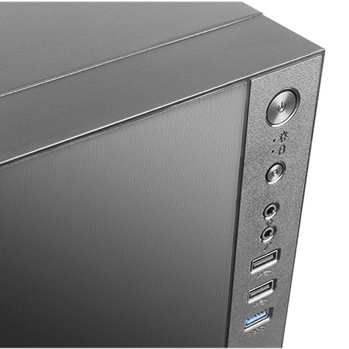 Tacens Anima ACX - Caja Ordenador Torre Mini, Aluminio Negro, Micro-ATX/Mini-ITX, Ventilador 12cm, USB 3.0, 6 Bahías HDD/SSD