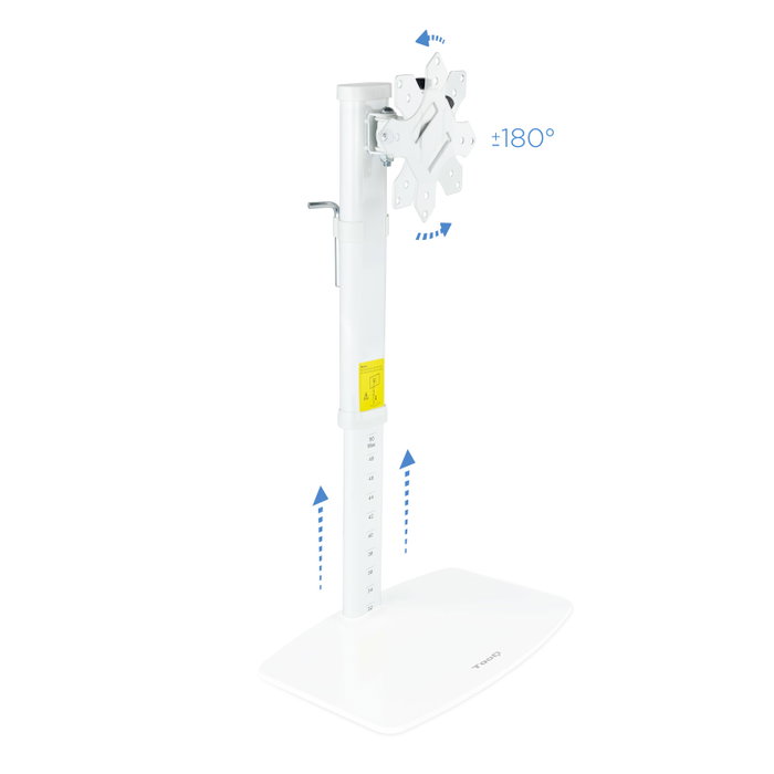 Tooq Soporte de Mesa para TV/Monitor de 17 a 27 Pulgadas Blanco, VESA 75x75/100x100, Peso Máximo 6kg Tooq Soporte de Mesa para TV/Monitor de 17 a 27 Pulgadas Blanco, VESA 75x75/100x100, Peso Máximo 6kg