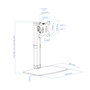 Tooq Soporte de Mesa para TV/Monitor de 17 a 27 Pulgadas Blanco, VESA 75x75/100x100, Peso Máximo 6kg