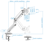 TOOQ Soporte de Mesa para Monitor DB4032TNR-W 17''-32'', Blanco
