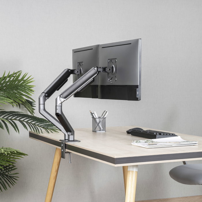 TooQ DB4132TNR-G Soporte de Mesa para 2 Monitores 17-32 Pulgadas Gris/Negro TooQ DB4132TNR-G Soporte de Mesa para 2 Monitores 17-32 Pulgadas Gris/Negro