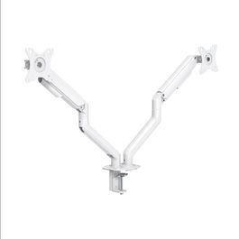 Tooq Soporte de Mesa para 2 Monitores DB4132TNR-W Giratorio Inclinable hasta 9kg Blanco